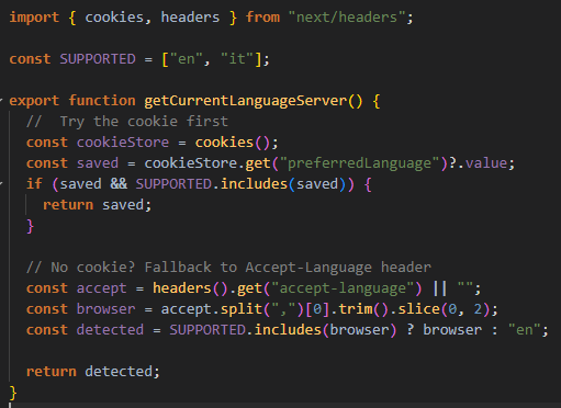 Emanuele Sgroi - About this website - Language example